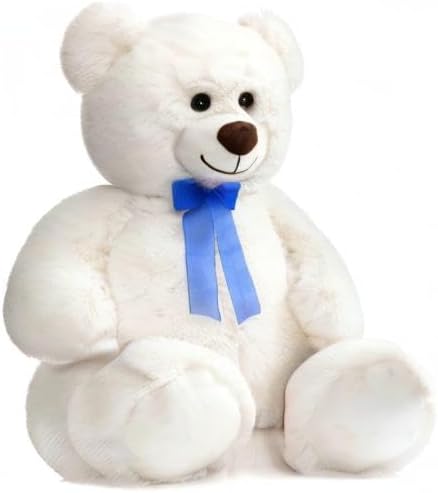 HollyHOME Big Teddy Bear Large Teddy Bear Stuffed Animal Birthday Valentines Day Plush for Kids and Girlfriend 36 inch White