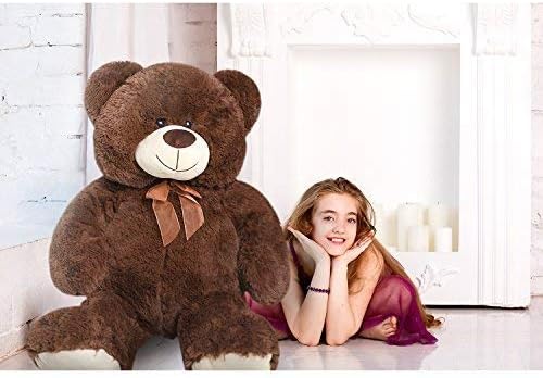 HollyHOME Big Teddy Bear Large Teddy Bear Stuffed Animal Birthday Valentines Day Plush for Kids and Girlfriend 36 inch Lake Blue