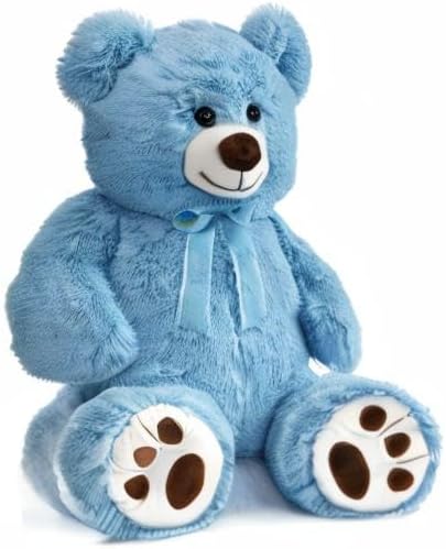 HollyHOME Teddy Bear Stuffed Animal Plush Giant Teddy Bears with Footprints Big Bear 36 inch Tan