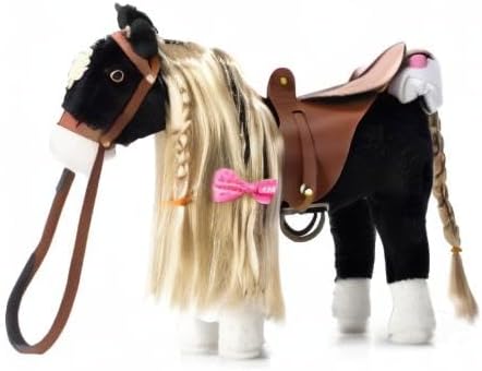 HollyHOME Horse Stuffed Animal Cute Pony Plush Pretend Play Horse Toys for Girls 11 inches Chocolate