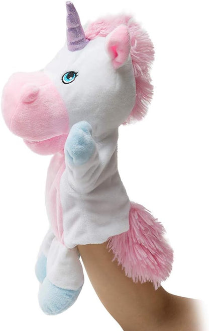 HollyHOME Unicorn Plush Hand Puppet Magical Friends Funny Storytime Gifts for Kids and Adult 14 Inches Pink