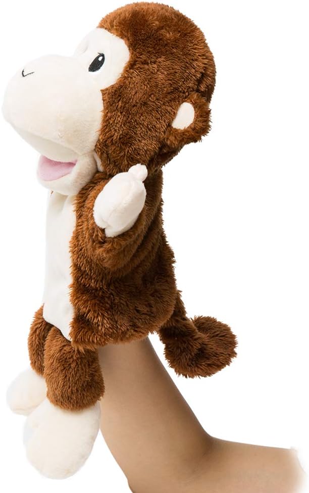 HollyHOME Hand Puppets Monkey Animal Puppets Zoo Plush Animal Toys 13 Inches