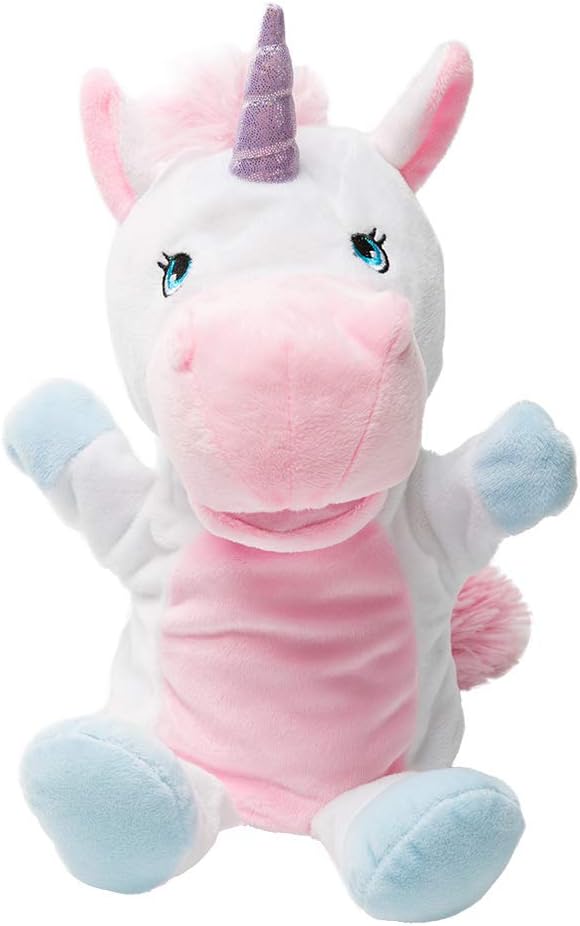 HollyHOME Unicorn Plush Hand Puppet Magical Friends Funny Storytime Gifts for Kids and Adult 14 Inches Pink