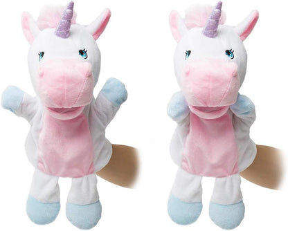 HollyHOME Unicorn Plush Hand Puppet Magical Friends Funny Storytime Gifts for Kids and Adult 14 Inches Pink