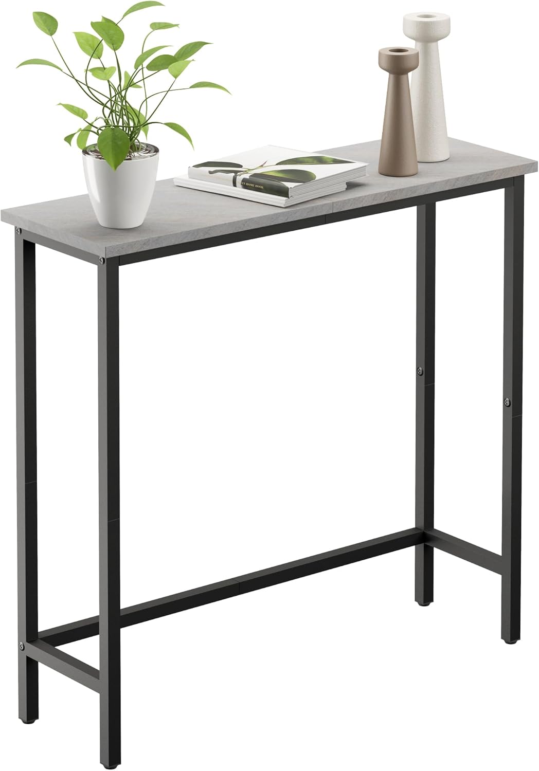 HollyHOME Narrow Hallway Table, 29.5" Small Console Table, Slim Entryway Table, Sofa Table, for Hallway, Bedroom, Living Room, Foyer, Dark Grey