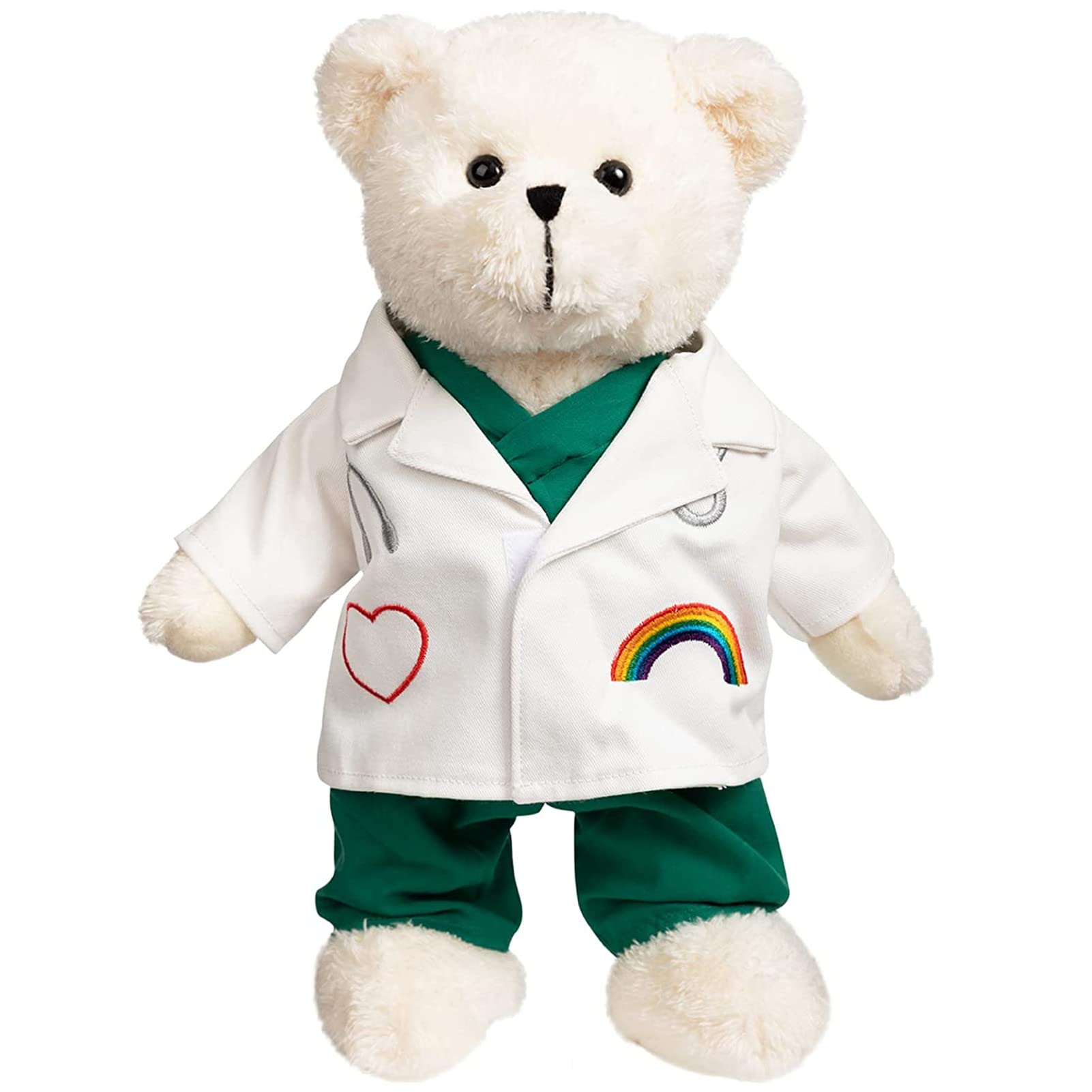 HollyHOME 16 inches Cream Doctor Teddy Bear Stuffed Animal Plush Toy