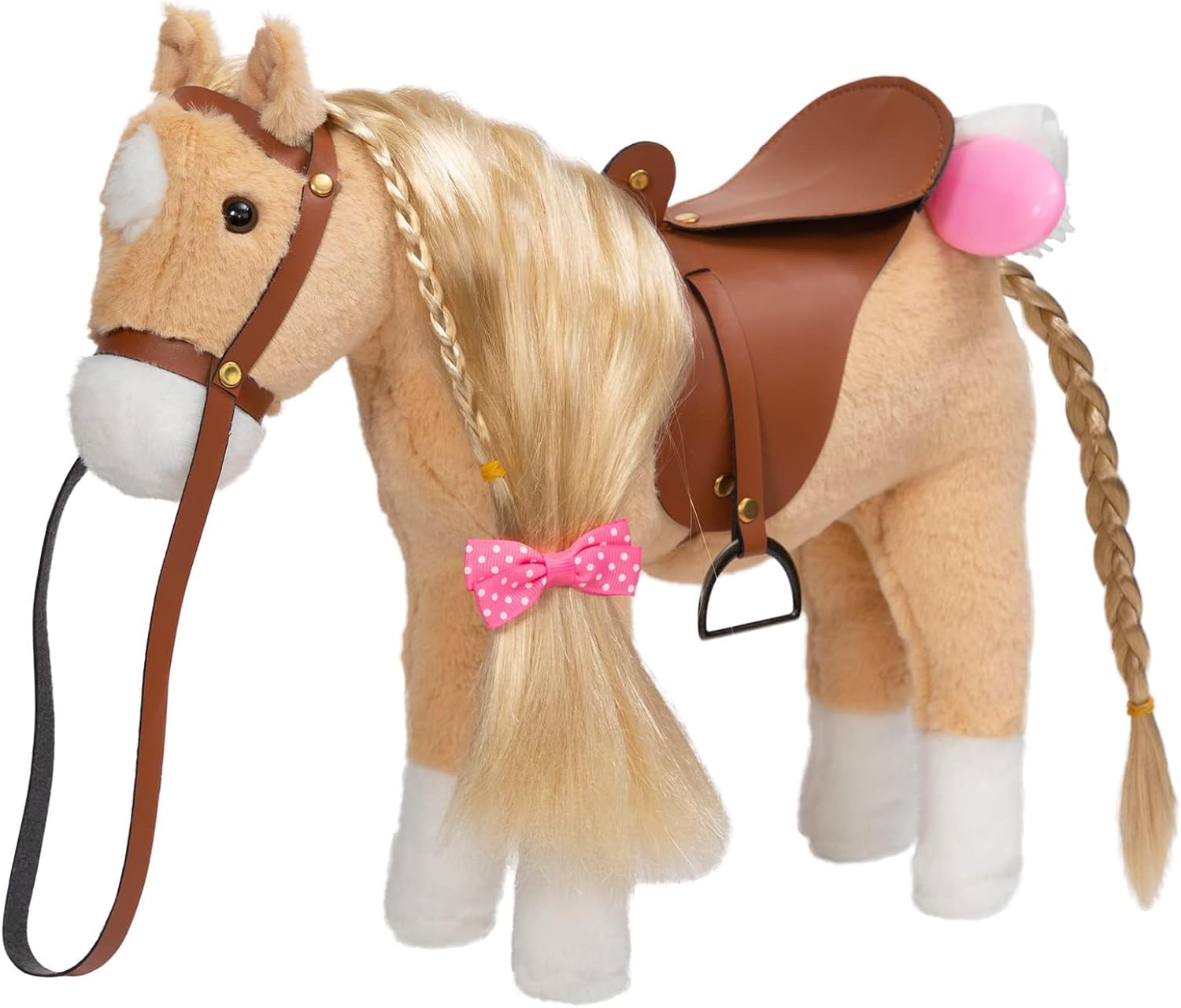 HollyHOME Horse Stuffed Animal Cute Pony Plush Pretend Play Horse Toys for Girls 11 inches Chocolate