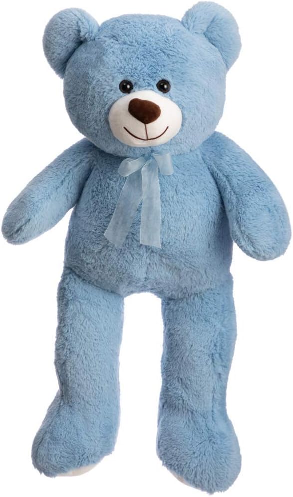 HollyHOME Big Teddy Bear Large Teddy Bear Stuffed Animal Birthday Valentines Day Plush for Kids and Girlfriend 36 inch Lake Blue