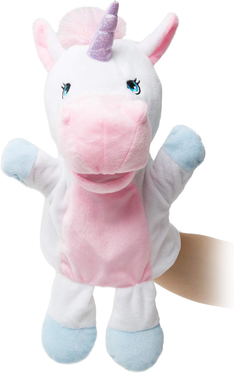 HollyHOME Unicorn Plush Hand Puppet Magical Friends Funny Storytime Gifts for Kids and Adult 14 Inches Pink