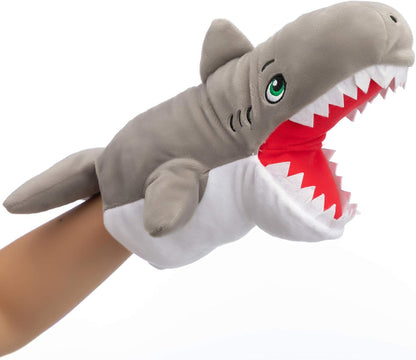 HollyHOME Shark Hand Puppets Stuffed Ocean Animals Hand Puppet Plush Animal Toys 13 Inches