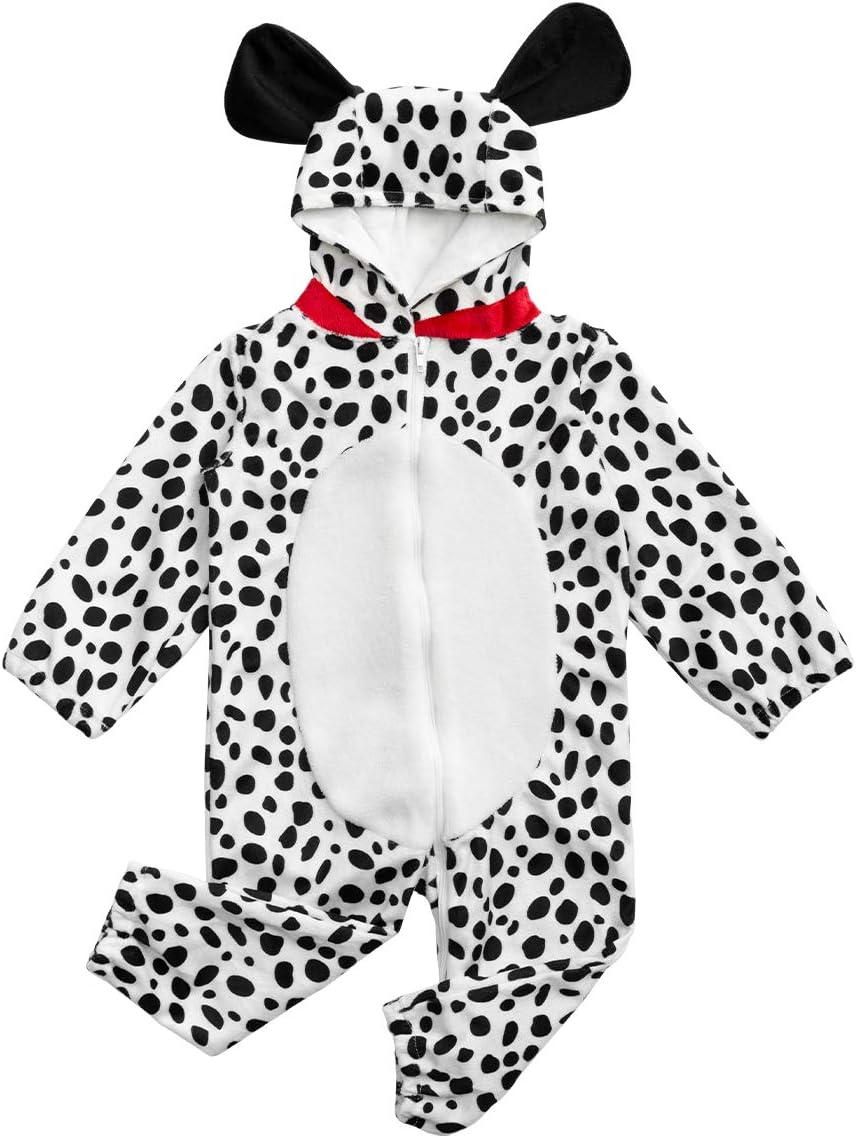 HollyHOME Baby Romper Dalmatian Puppy OneSize for Kids One Piece Dog Sleeping Wear Cosplay Costume