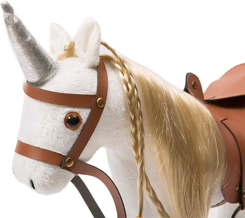 HollyHOME Palomino Horse Stuffed Animal Pretty Pony Plush Toy Pretend Play Horse 11 inches Beige