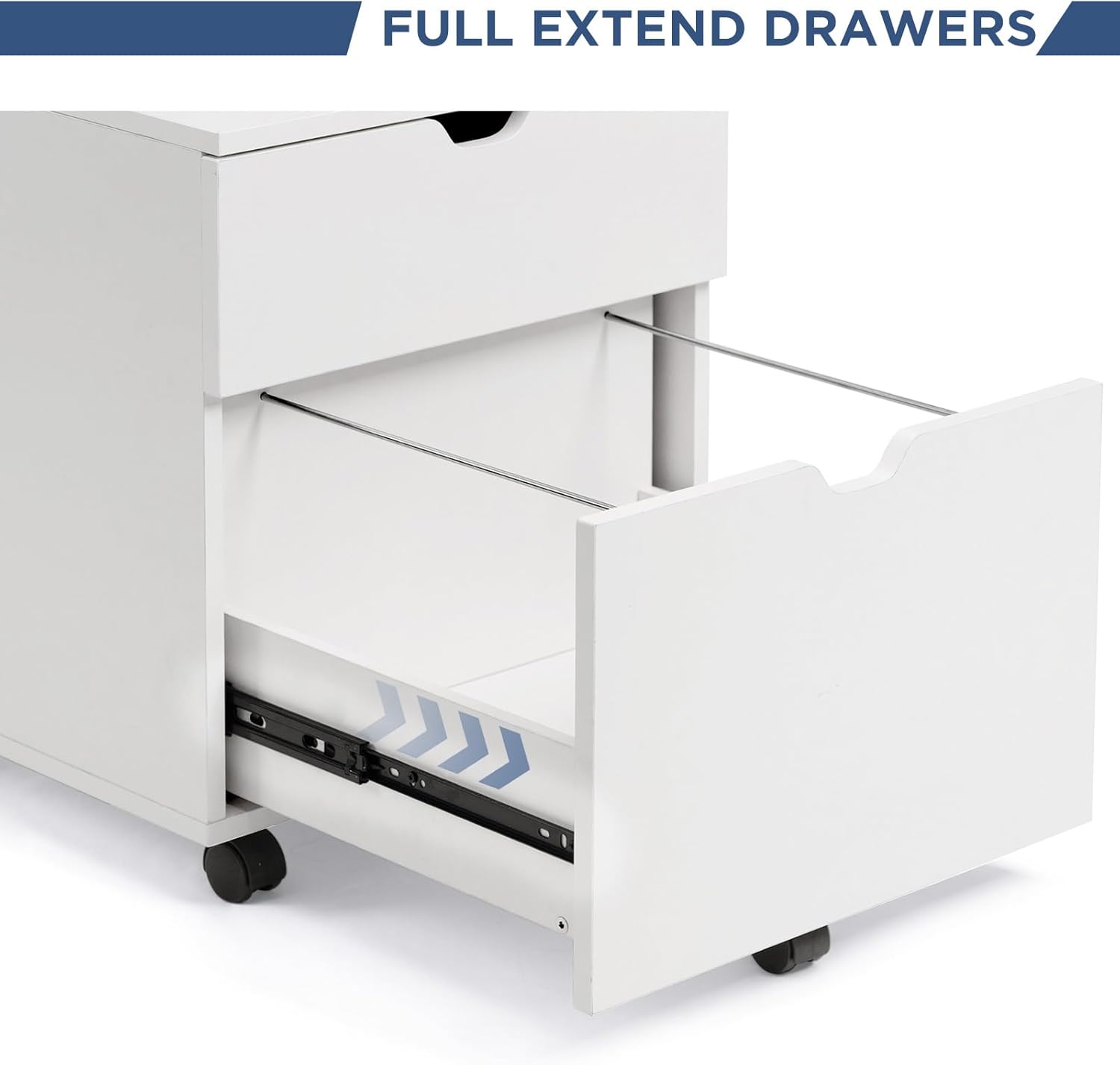 HollyHOME White 2-Drawer Wood File Cabinet