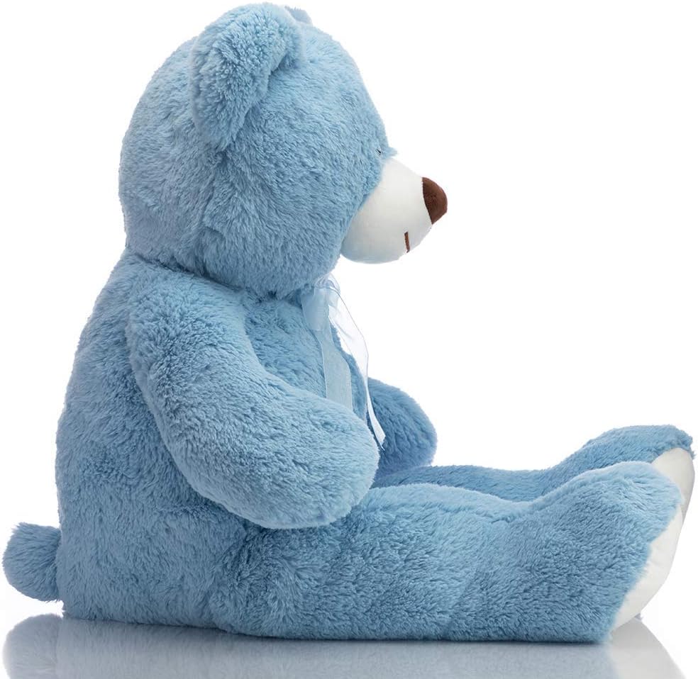 HollyHOME Big Teddy Bear Large Teddy Bear Stuffed Animal Birthday Valentines Day Plush for Kids and Girlfriend 36 inch Blue