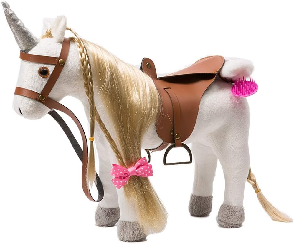 HollyHOME Horse Stuffed Animal Cute Pony Plush Pretend Play Horse Toys for Girls 11 inches Chocolate