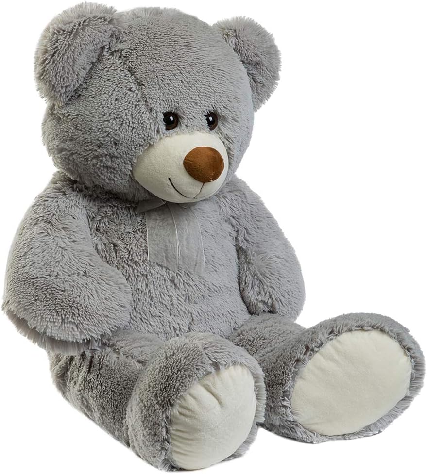 HollyHOME Big Teddy Bear Large Teddy Bear Stuffed Animal Birthday Valentines Day Plush for Kids and Girlfriend 36 inch Gray