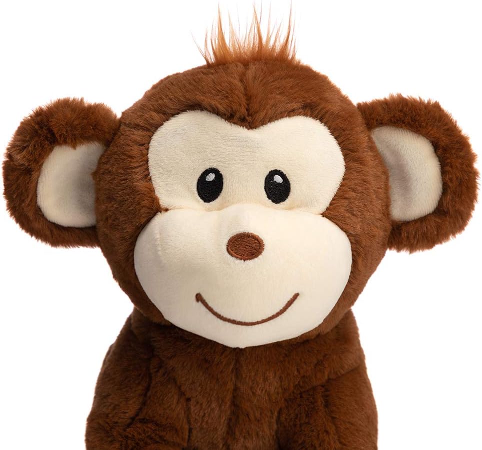 HollyHOME Plush Monkey Stuffed Animals Cute Monkey Toys Birthday Gifts for Kids 12 Inch Brown