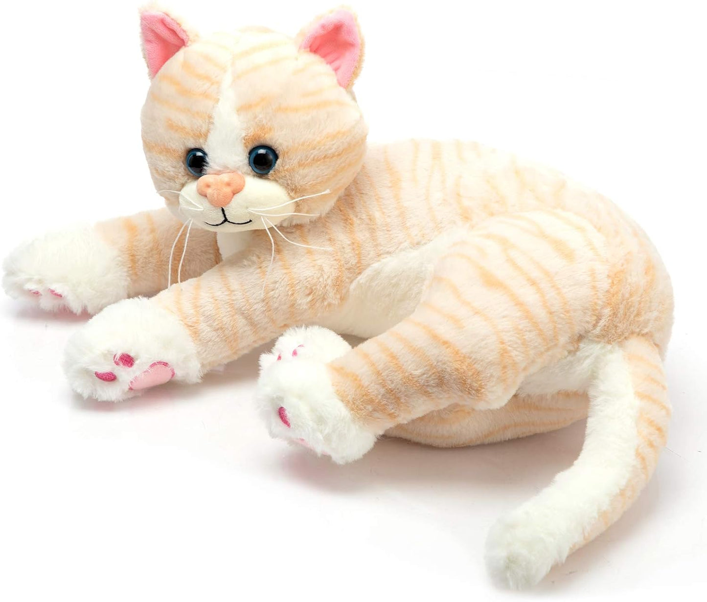 HollyHOME Cat Plush Stuffed Animals Orange Striped Cat Kitten Plush Toy Gift for Kids 18 Inch