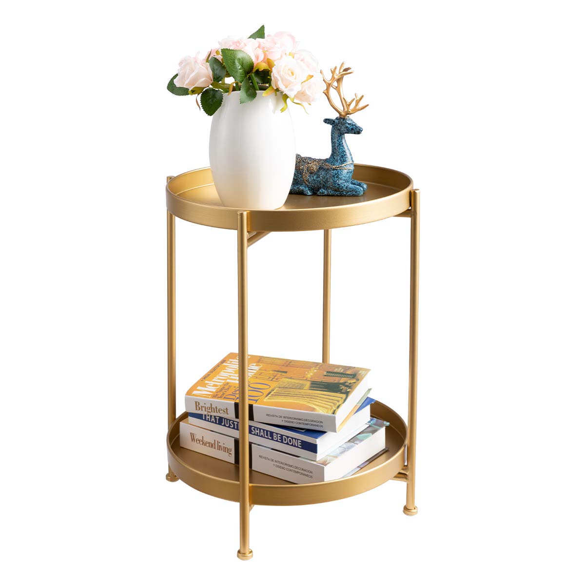 hollyhome-2-tier-round-metal-end-side-table-accent-anti-rust-waterproof-simplistic-sofa-table-modern-tray-outdoor-indoor-folding-coffee-table-d-15-75-xh-20-47-golden