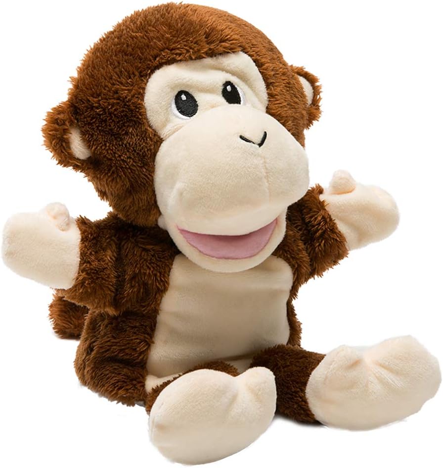 HollyHOME Hand Puppets Monkey Animal Puppets Zoo Plush Animal Toys 13 Inches