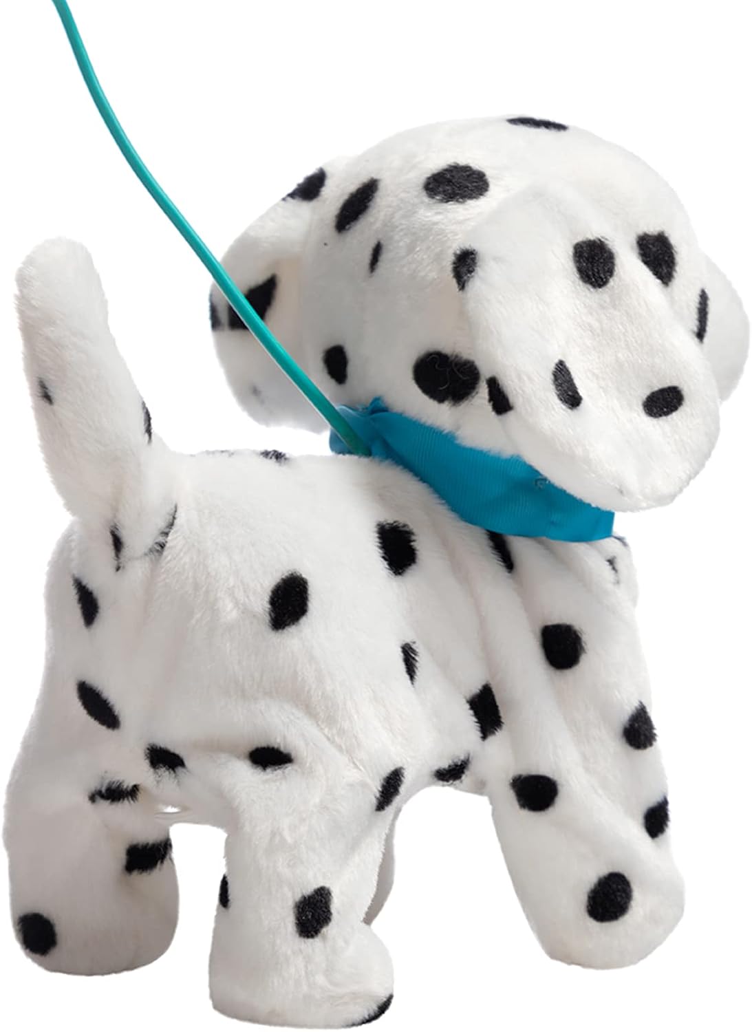 HollyHOME Plush Animated Puppy Dalmatian Puppy Dog Toy Pet with Remote Control Leash Walking, Barking and Waging Tails Electronic Puppy 11 Inches Gifts for Kids