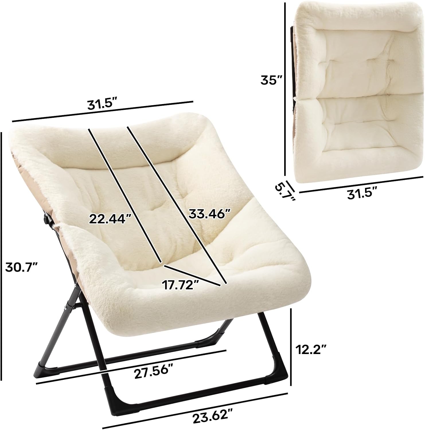 HollyHOME X-Large Colorful Saucer Chair