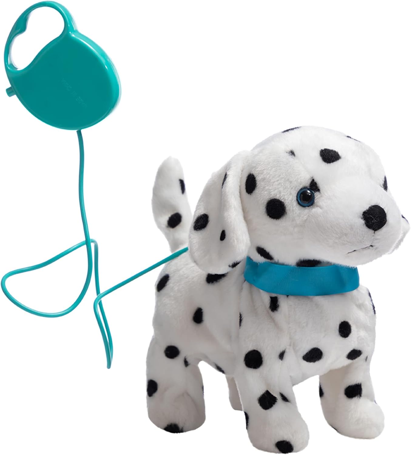 HollyHOME Plush Animated Puppy Dalmatian Puppy Dog Toy Pet with Remote Control Leash Walking, Barking and Waging Tails Electronic Puppy 11 Inches Gifts for Kids