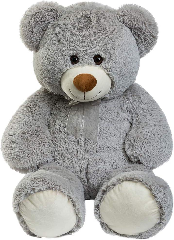 HollyHOME Big Teddy Bear Large Teddy Bear Stuffed Animal Birthday Valentines Day Plush for Kids and Girlfriend 36 inch Gray