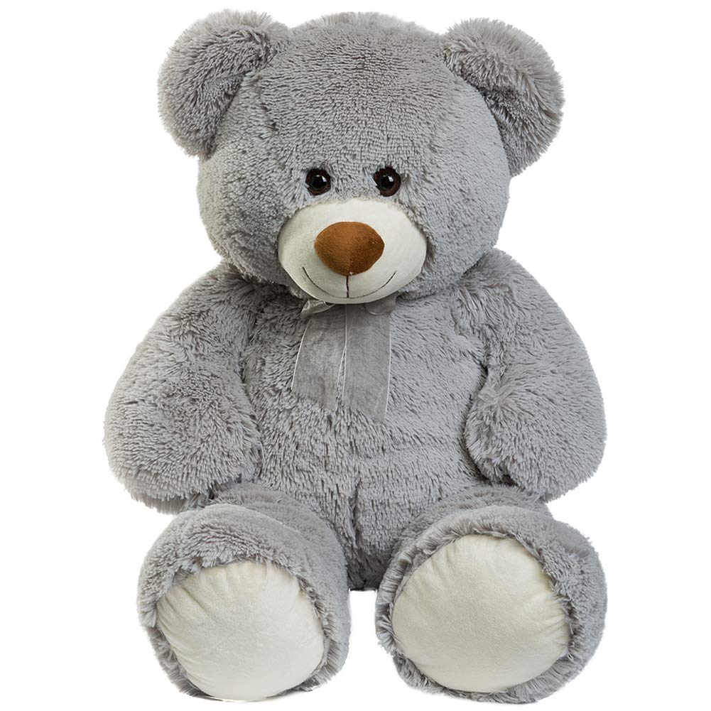 HollyHOME Big Teddy Bear Large Teddy Bear Stuffed Animal Birthday Valentines Day Plush for Kids and Girlfriend 36 inch Gray