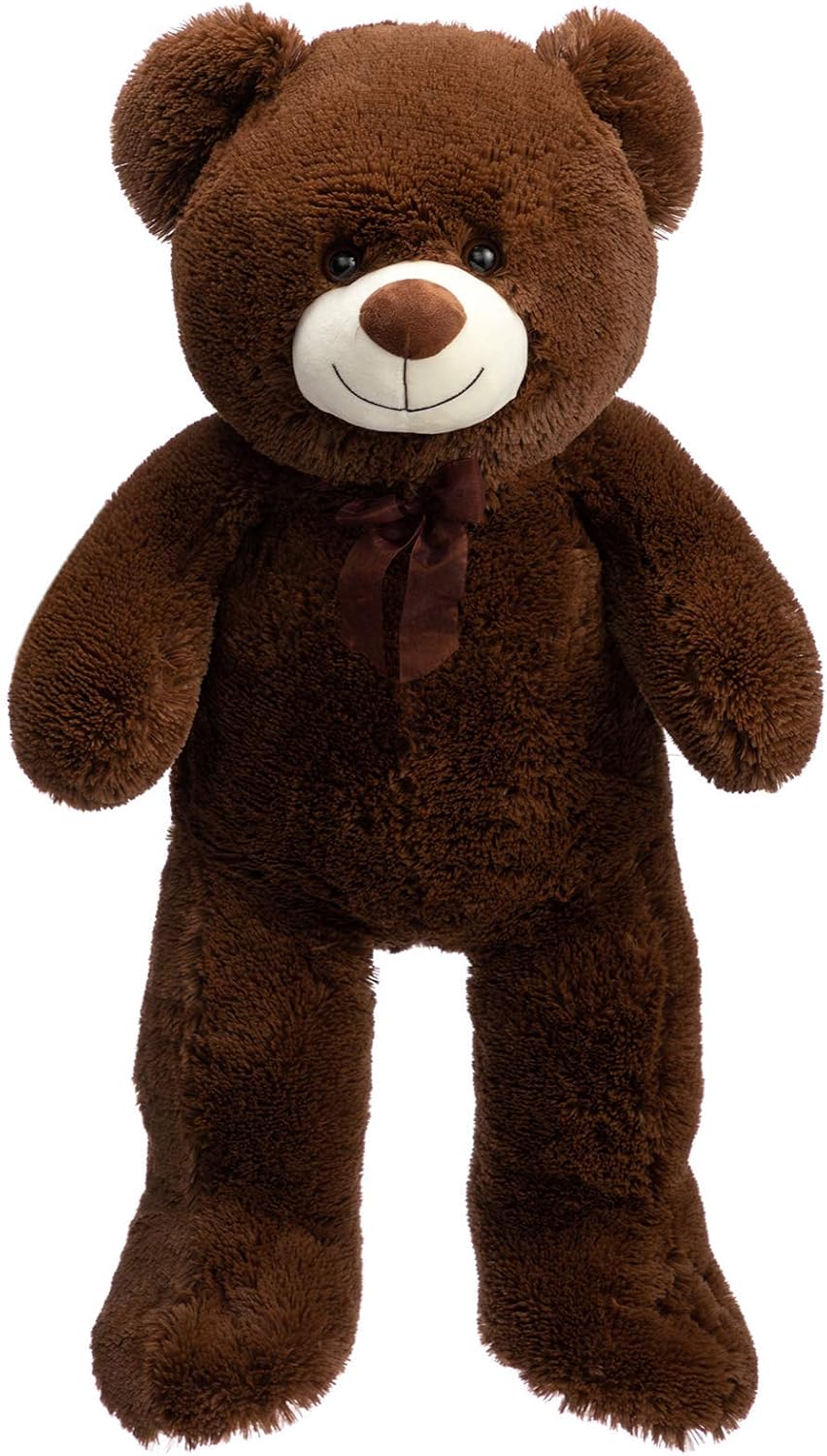 HollyHOME Teddy Bear Stuffed Animal Plush Giant Teddy Bears with Footprints Big Bear 36 inch Tan