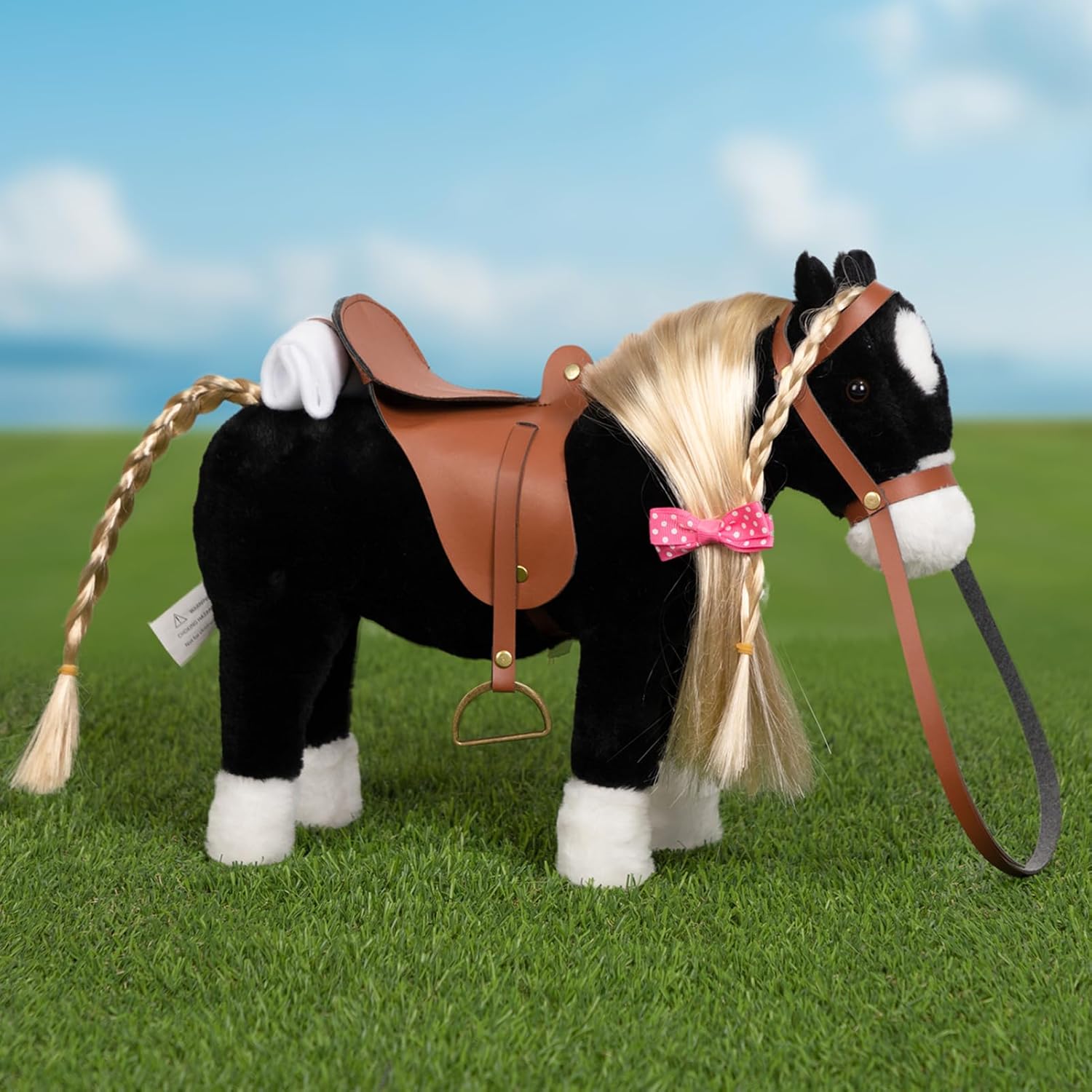 HollyHOME Horse Stuffed Animal Cute Pony Plush Pretend Play Horse Toys for Girls 11 inches Chocolate