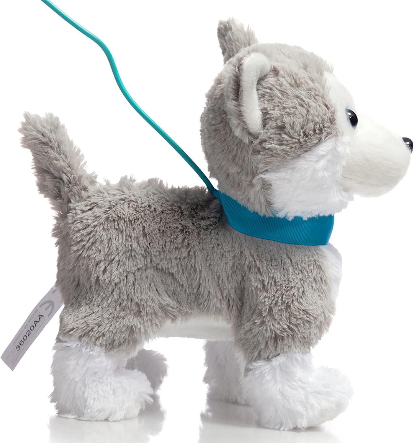 HollyHOME Plush Animated Puppy Husky Puppy Dog Toy Pet with Remote Control Leash Walking, Barking and Waging tails Electronic Puppy 12 Inches Gifts for Kids