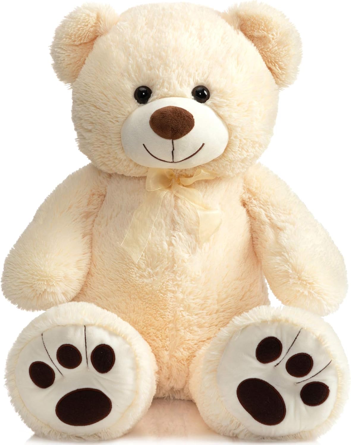 HollyHOME Teddy Bear Stuffed Animal Plush Giant Teddy Bears with Footprints Big Bear 36 inch Chocolate