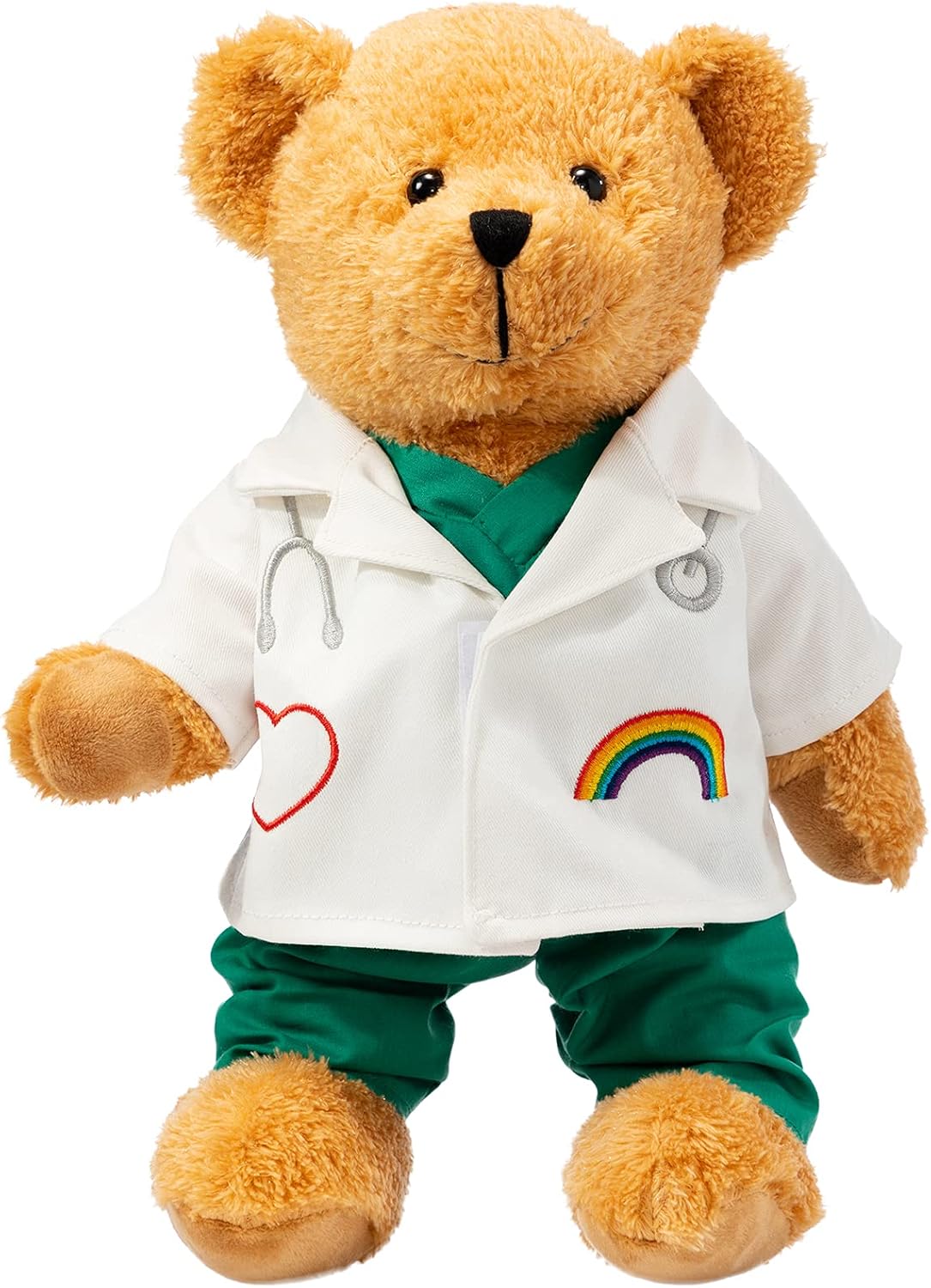 HollyHOME 16 inches Doctor in Scrubs Teddy Bear Stuffed Animal Plush Toy