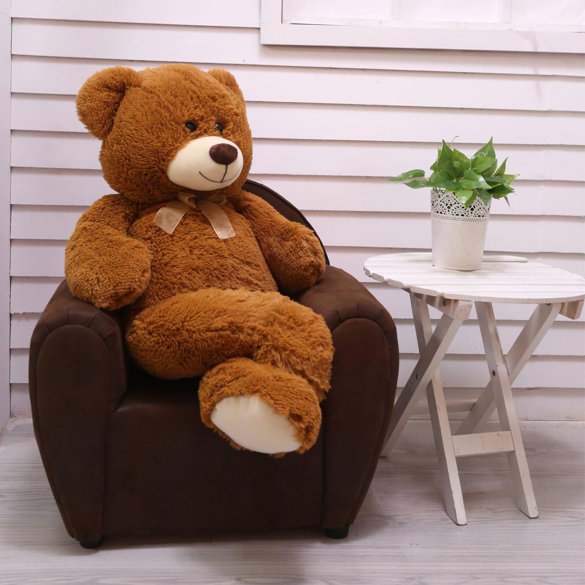 HollyHOME Big Teddy Bear Large Teddy Bear Stuffed Animal Birthday Valentines Day Plush for Kids and Girlfriend 36 inch Brown