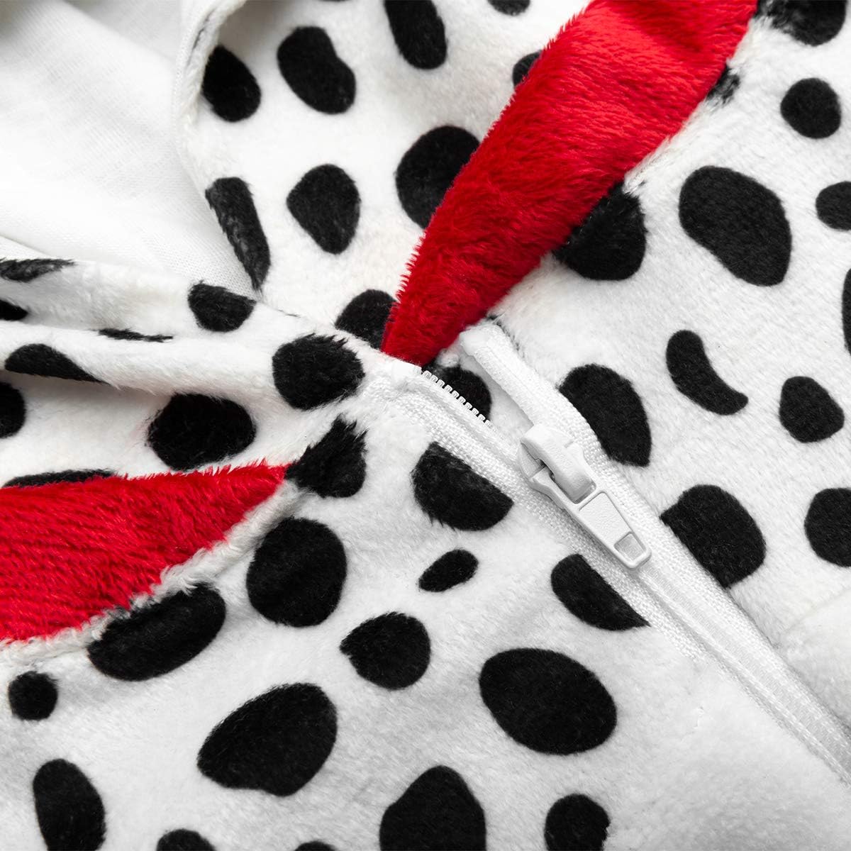 HollyHOME Baby Romper Dalmatian Puppy OneSize for Kids One Piece Dog Sleeping Wear Cosplay Costume