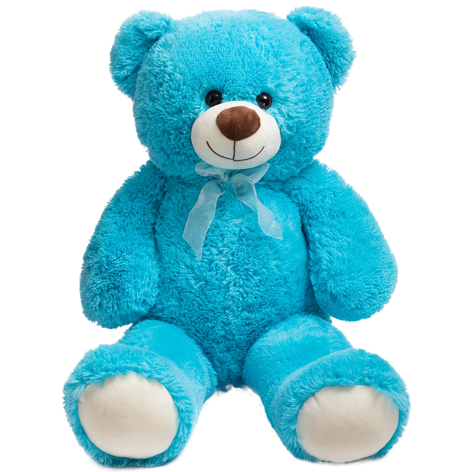 HollyHOME Big Teddy Bear Large Teddy Bear Stuffed Animal Birthday Valentines Day Plush for Kids and Girlfriend 36 inch Lake Blue