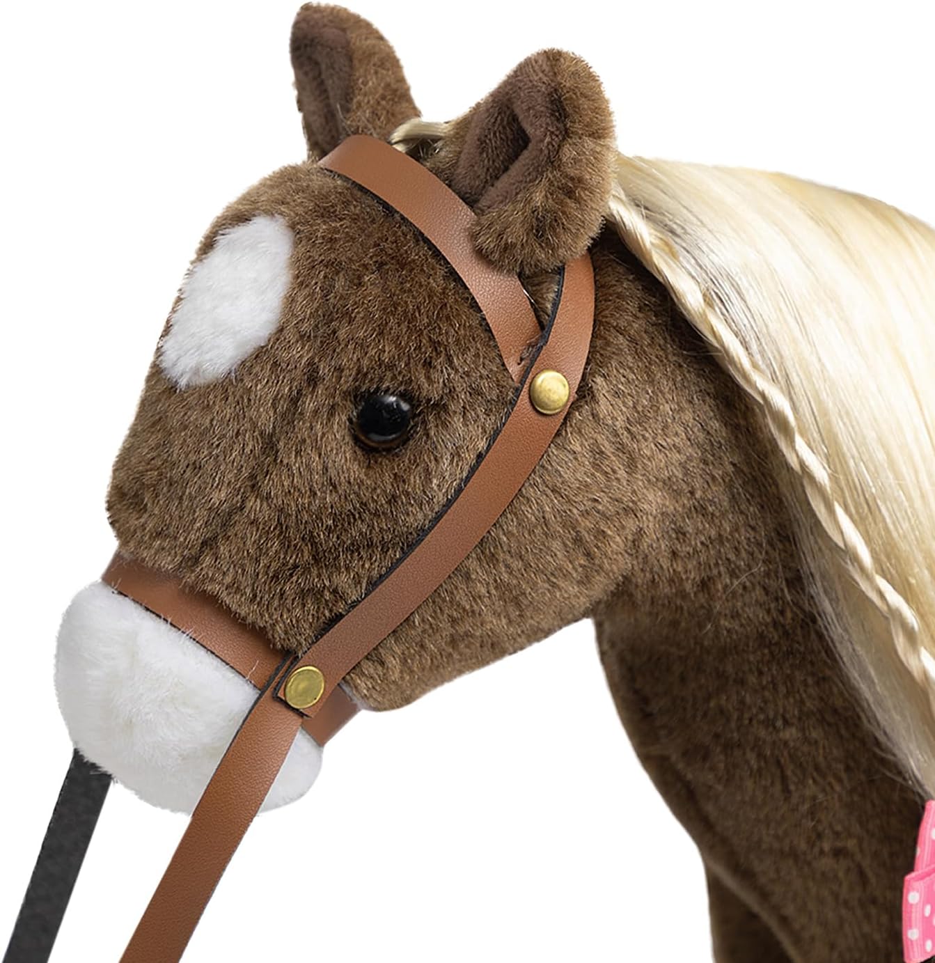 HollyHOME Palomino Horse Stuffed Animal Pretty Pony Plush Toy Pretend Play Horse 11 inches Beige