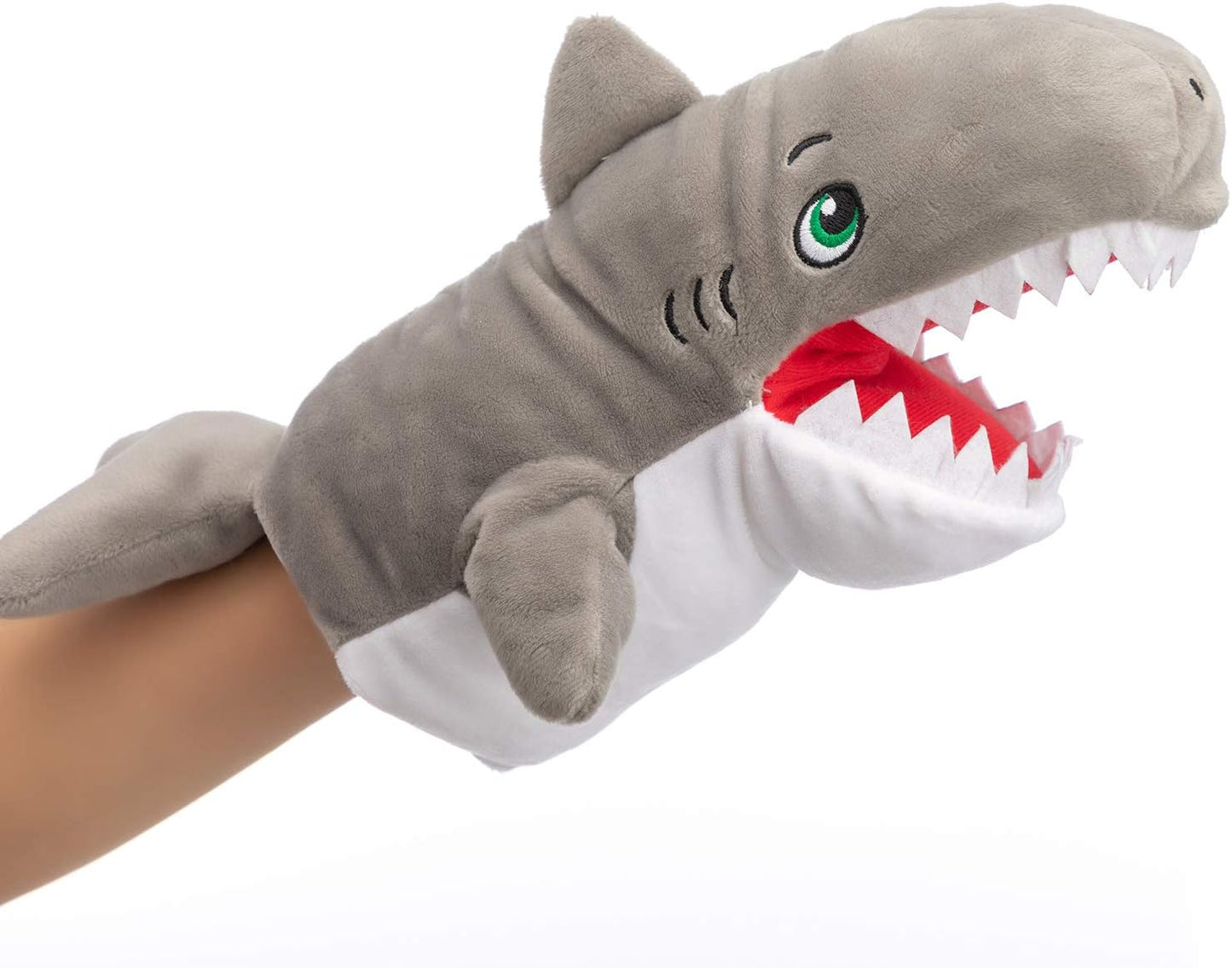 HollyHOME Shark Hand Puppets Stuffed Ocean Animals Hand Puppet Plush Animal Toys 13 Inches