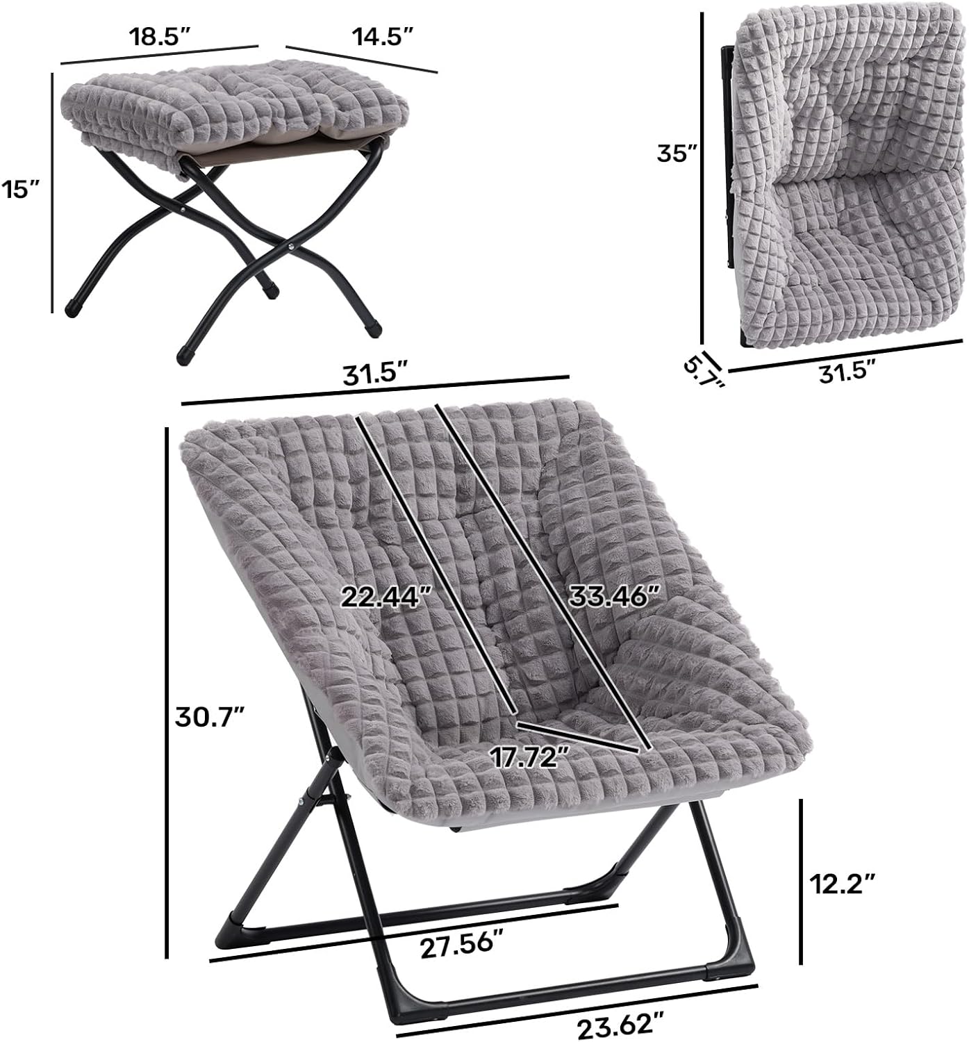 HollyHOME X-Large Colorful Saucer Chair