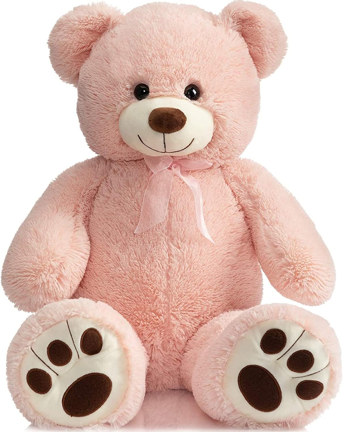 HollyHOME Teddy Bear Stuffed Animal Plush Giant Teddy Bears with Footprints Big Bear 36 inch Chocolate