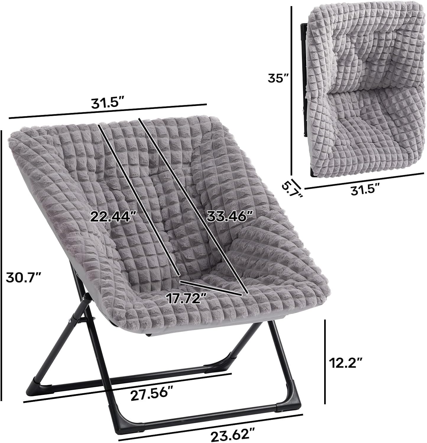 HollyHOME X-Large Colorful Saucer Chair