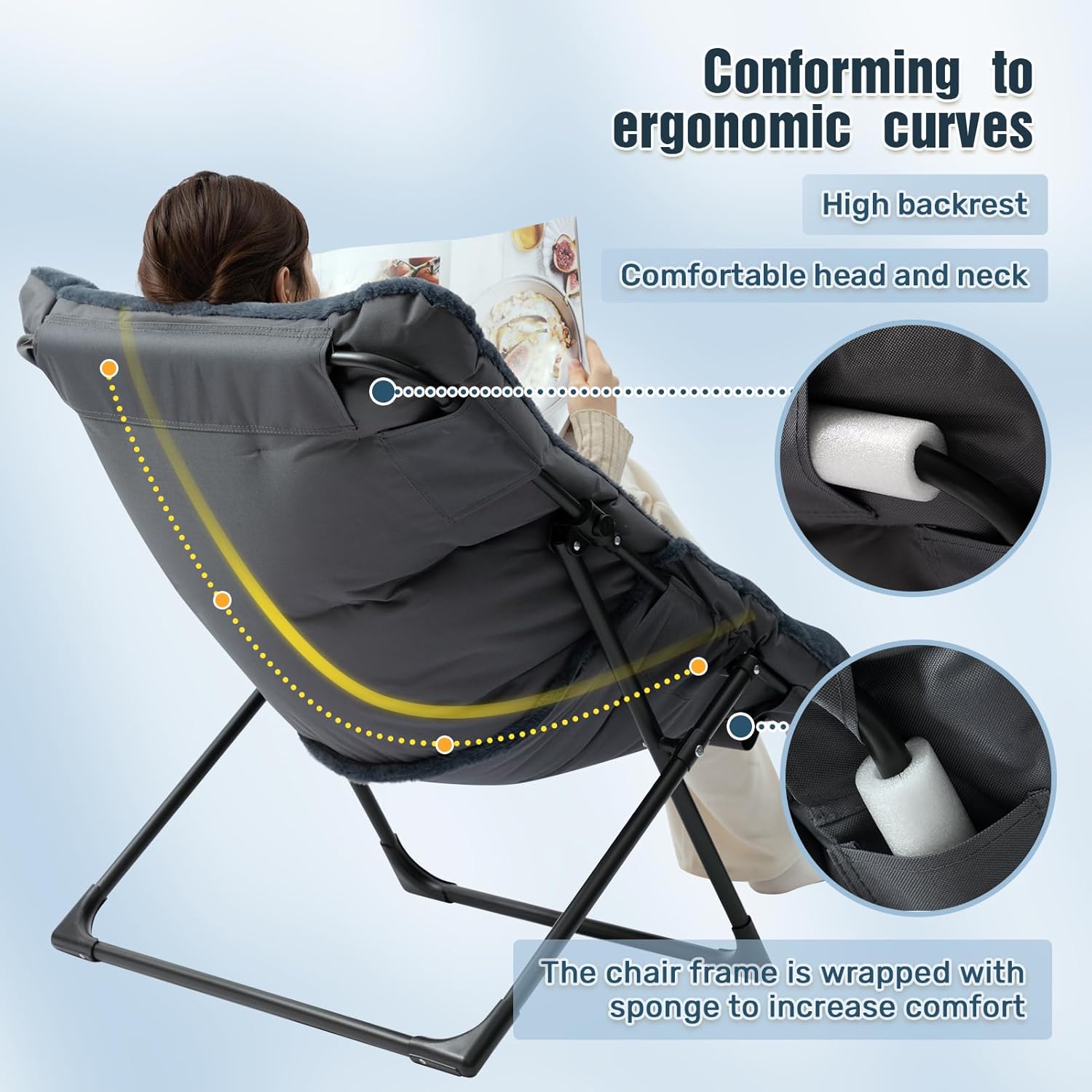 HollyHOME X-Large Colorful Saucer Chair