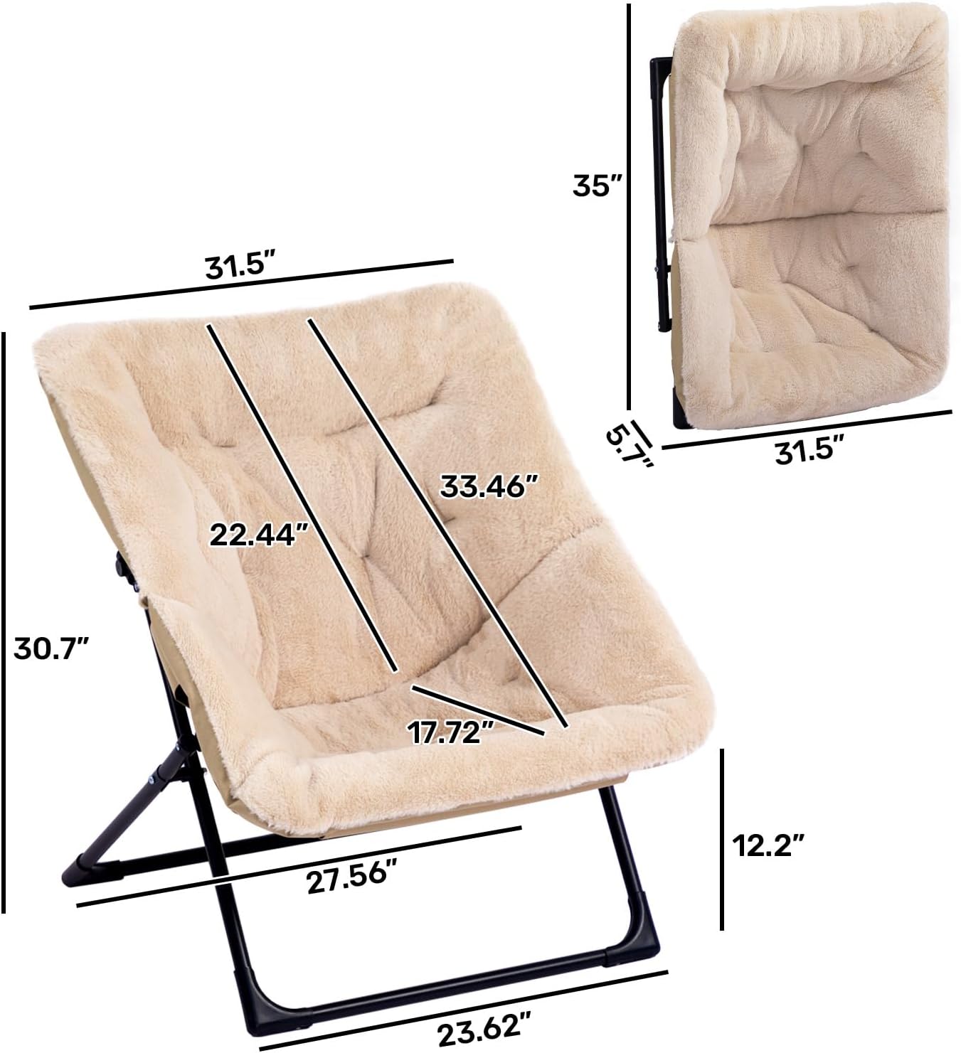 HollyHOME X-Large Colorful Saucer Chair