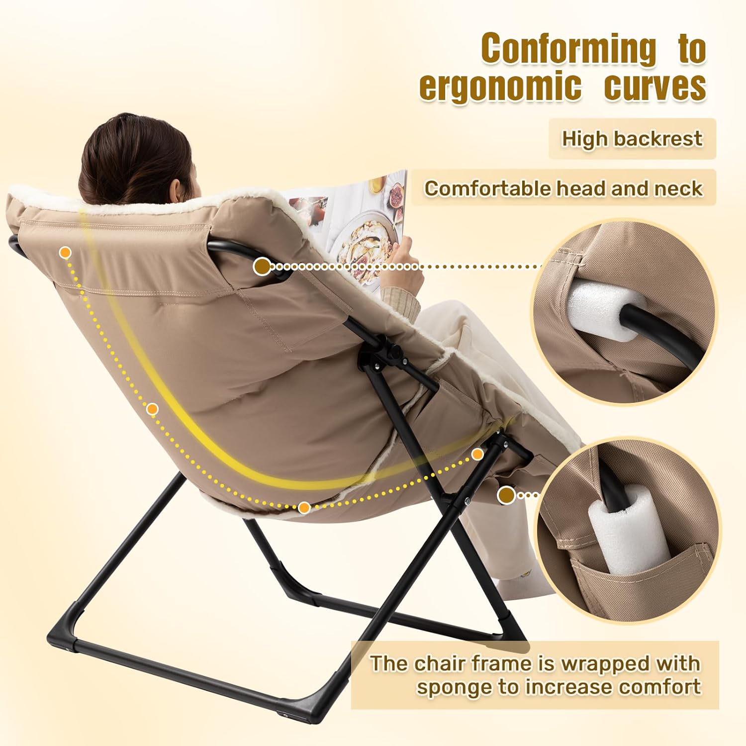 HollyHOME X-Large Colorful Saucer Chair