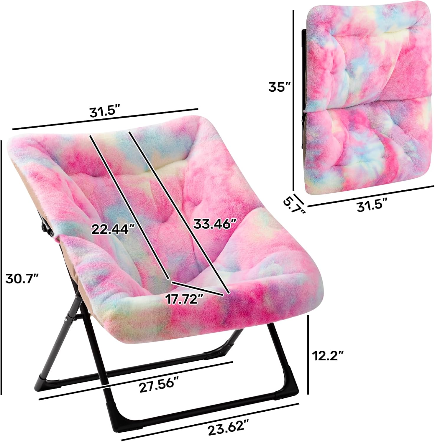 HollyHOME X-Large Colorful Saucer Chair