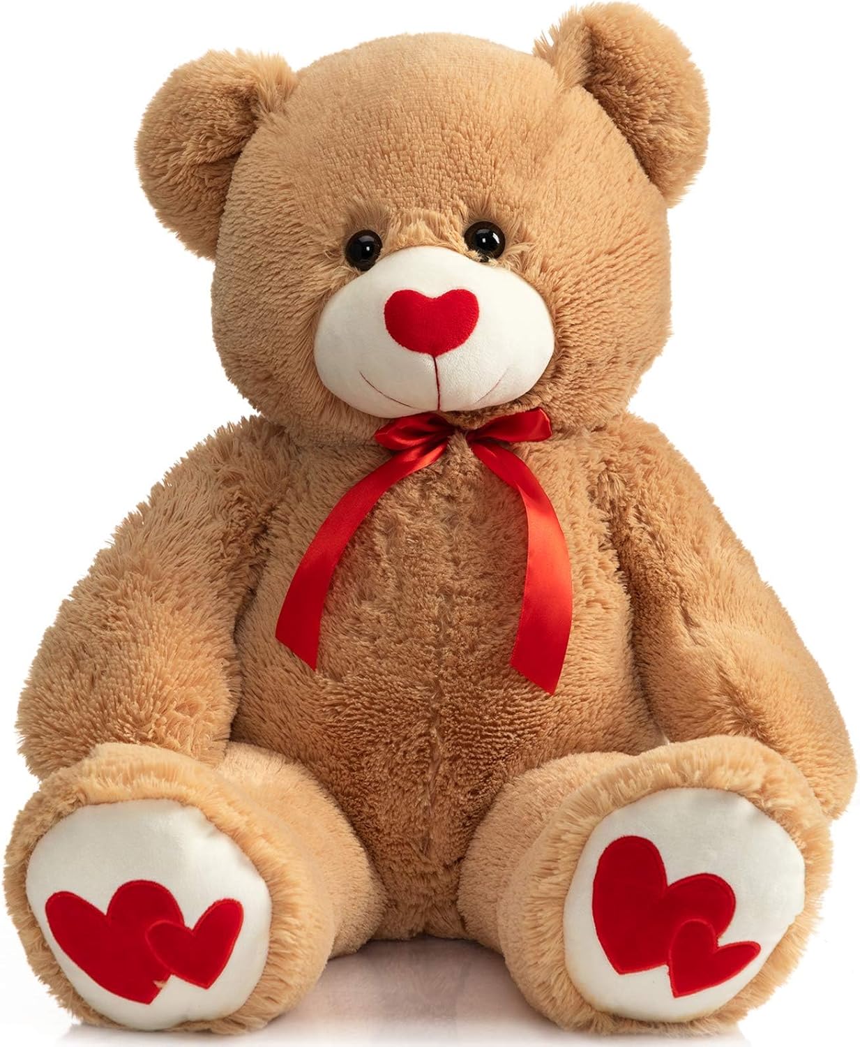 HollyHOME Big Teddy Bear Stuffed Animal Large Bear Plush with Red Heart for Girlfriend and Kids Holiday Toy Gift 36 inch Black