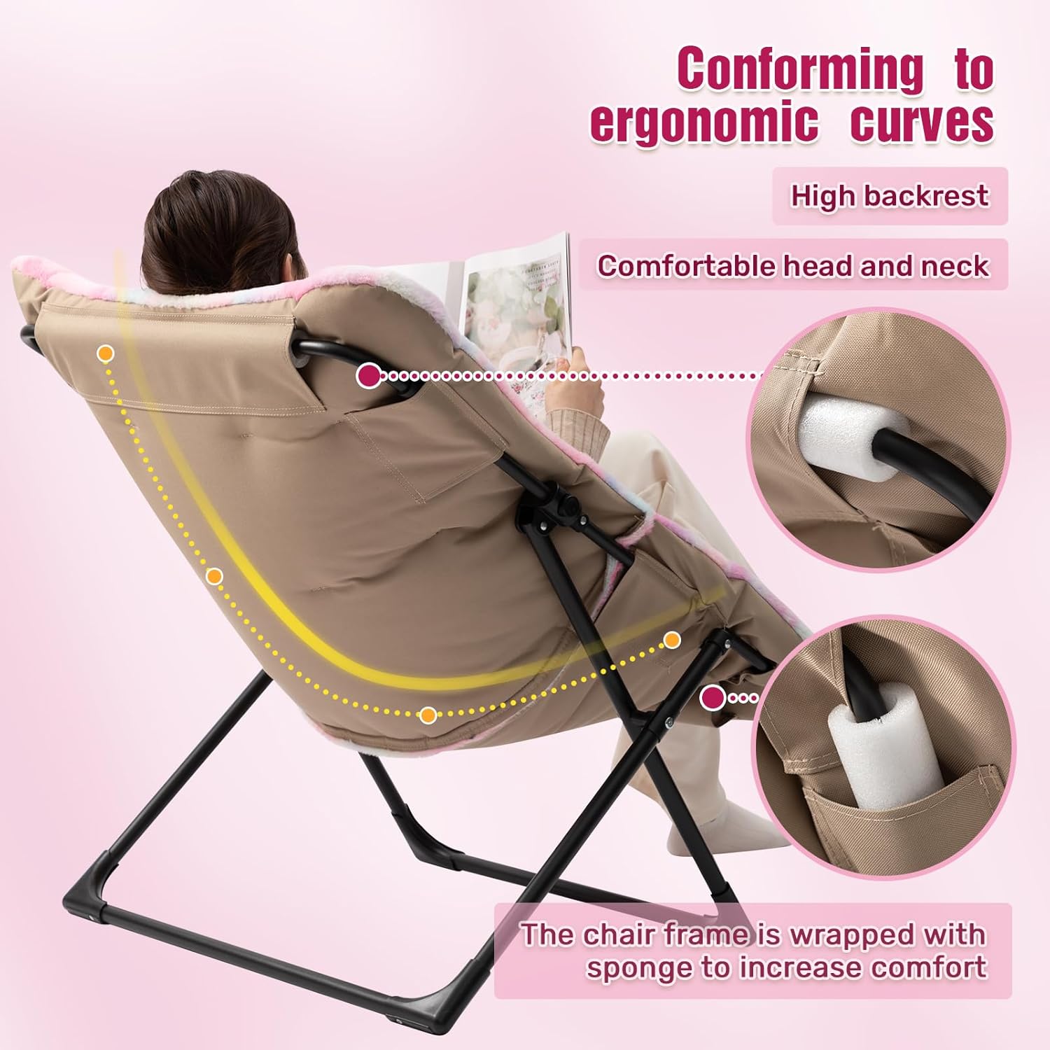 HollyHOME X-Large Colorful Saucer Chair