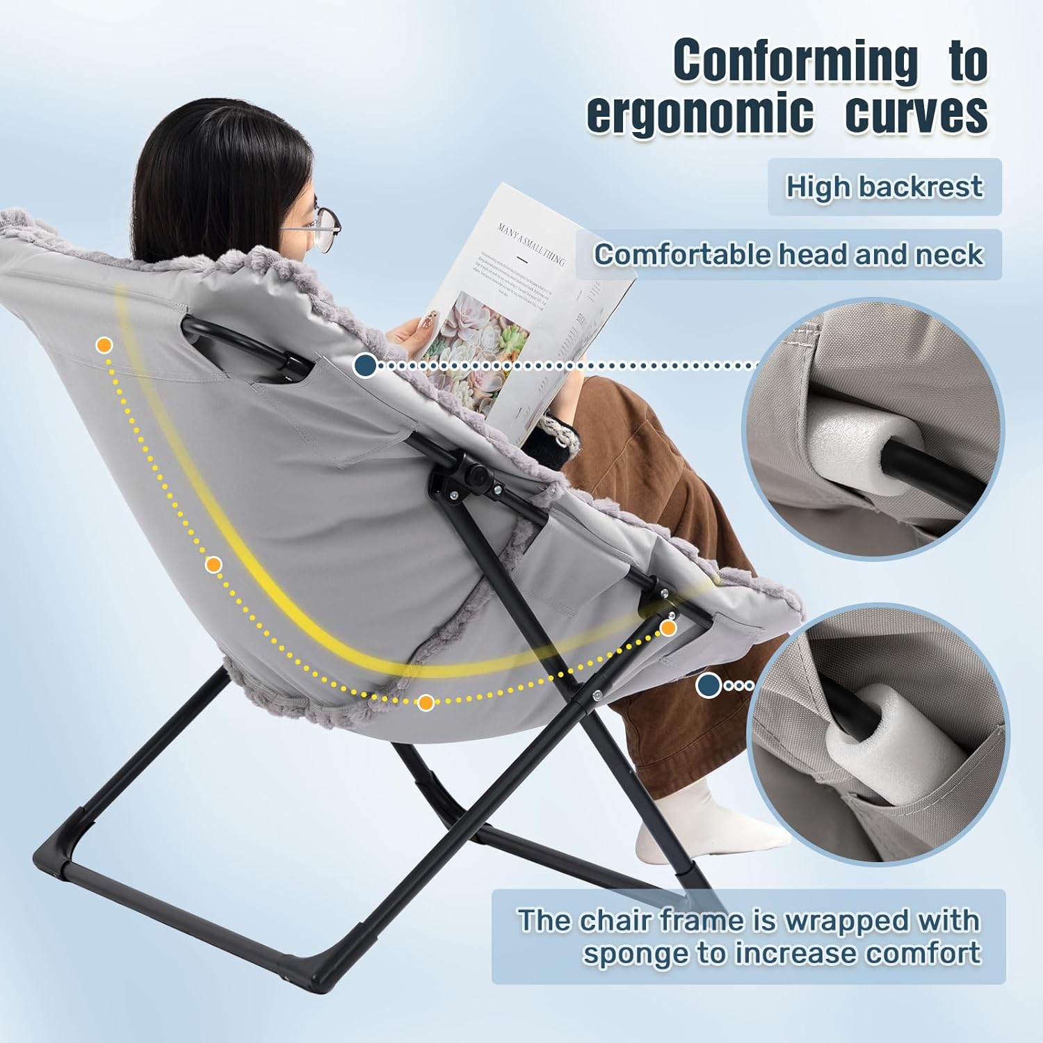 HollyHOME X-Large Colorful Saucer Chair