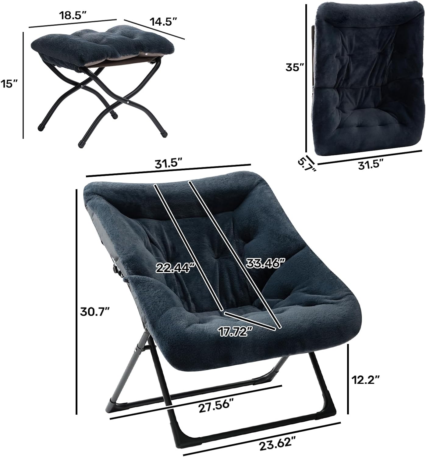 HollyHOME X-Large Colorful Saucer Chair